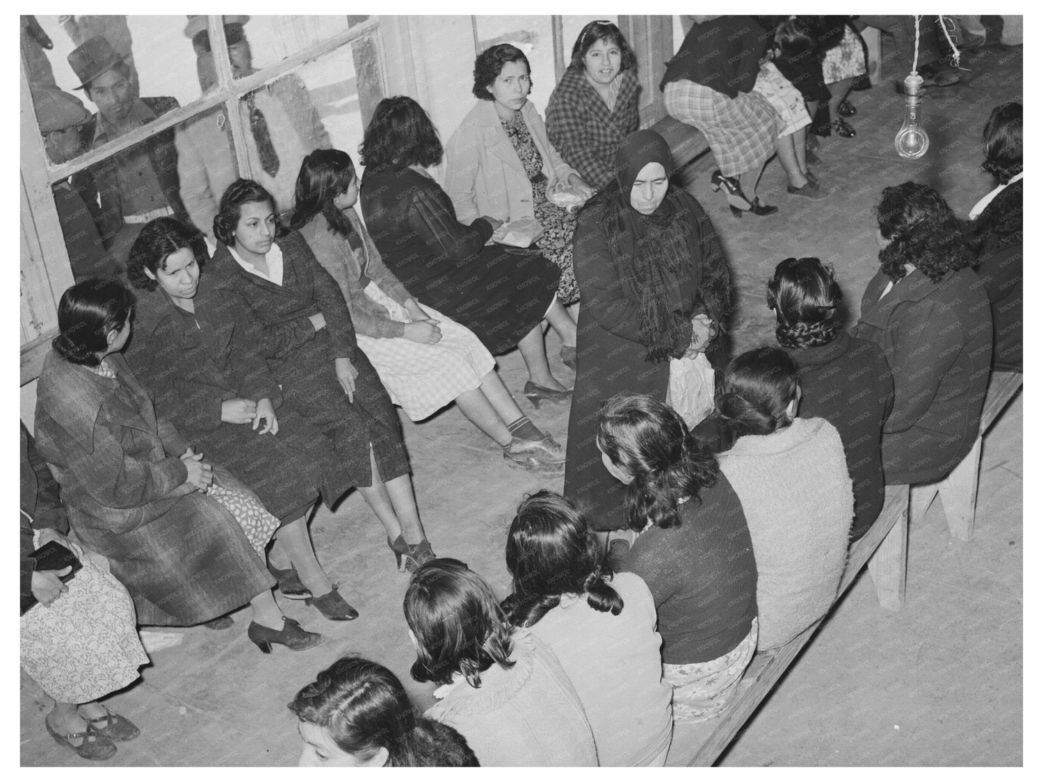 Mexican Pecan Workers at Union Hall San Antonio 1939
