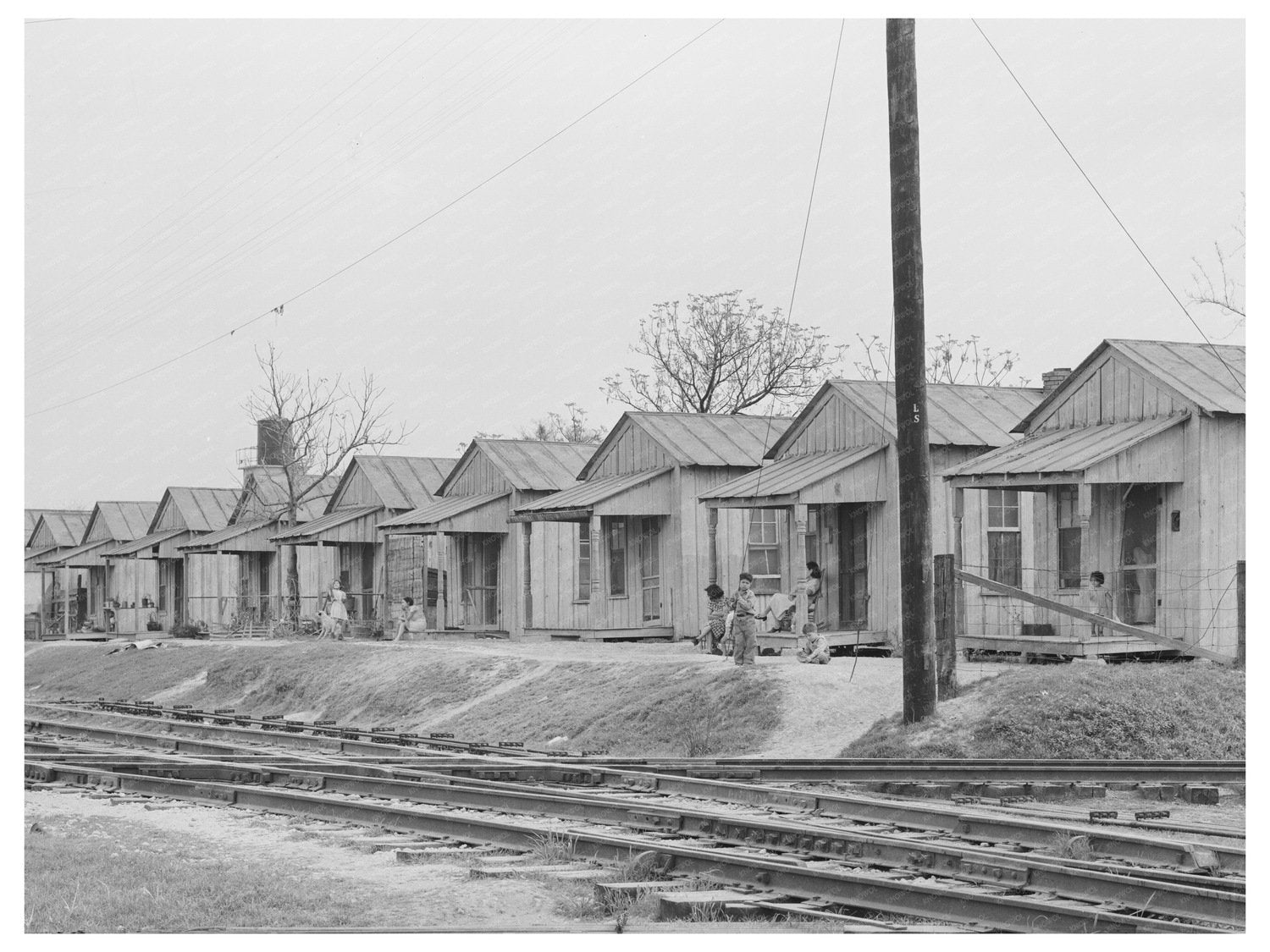 Vintage San Antonio Houses Along Railroad Track 1939