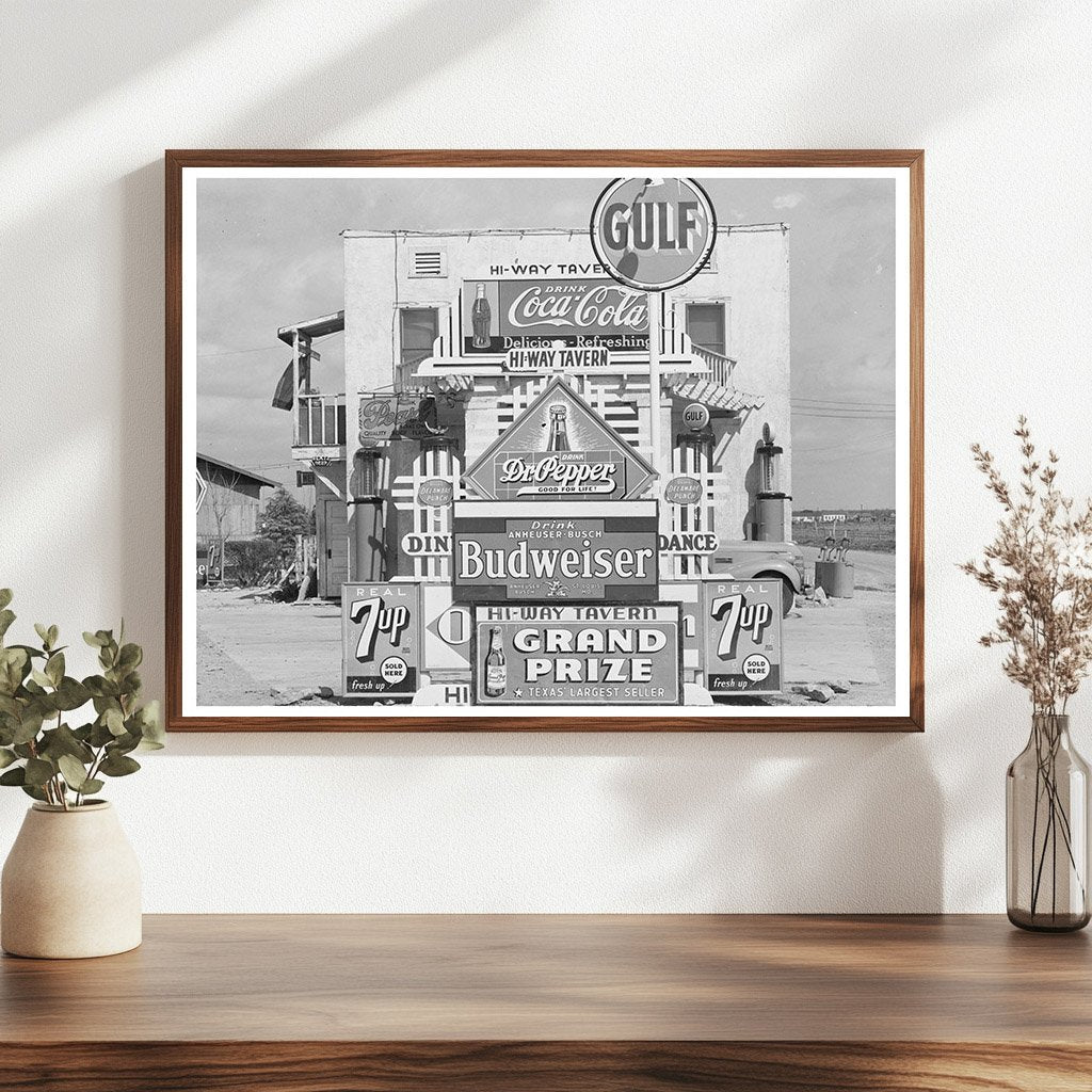 Vintage March 1939 Highway Tavern Signs Crystal City Texas