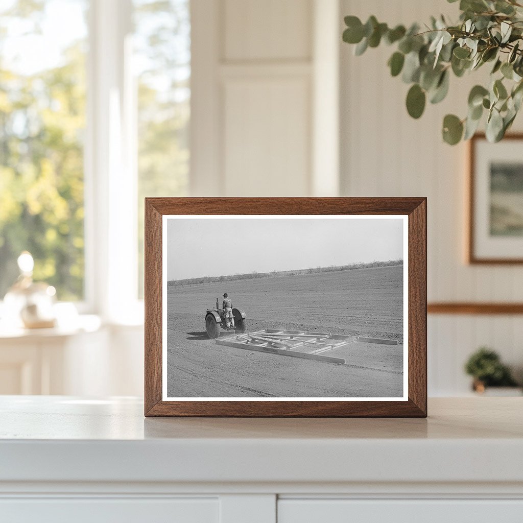 Tractor Levels Soil in El Indio Texas March 1939