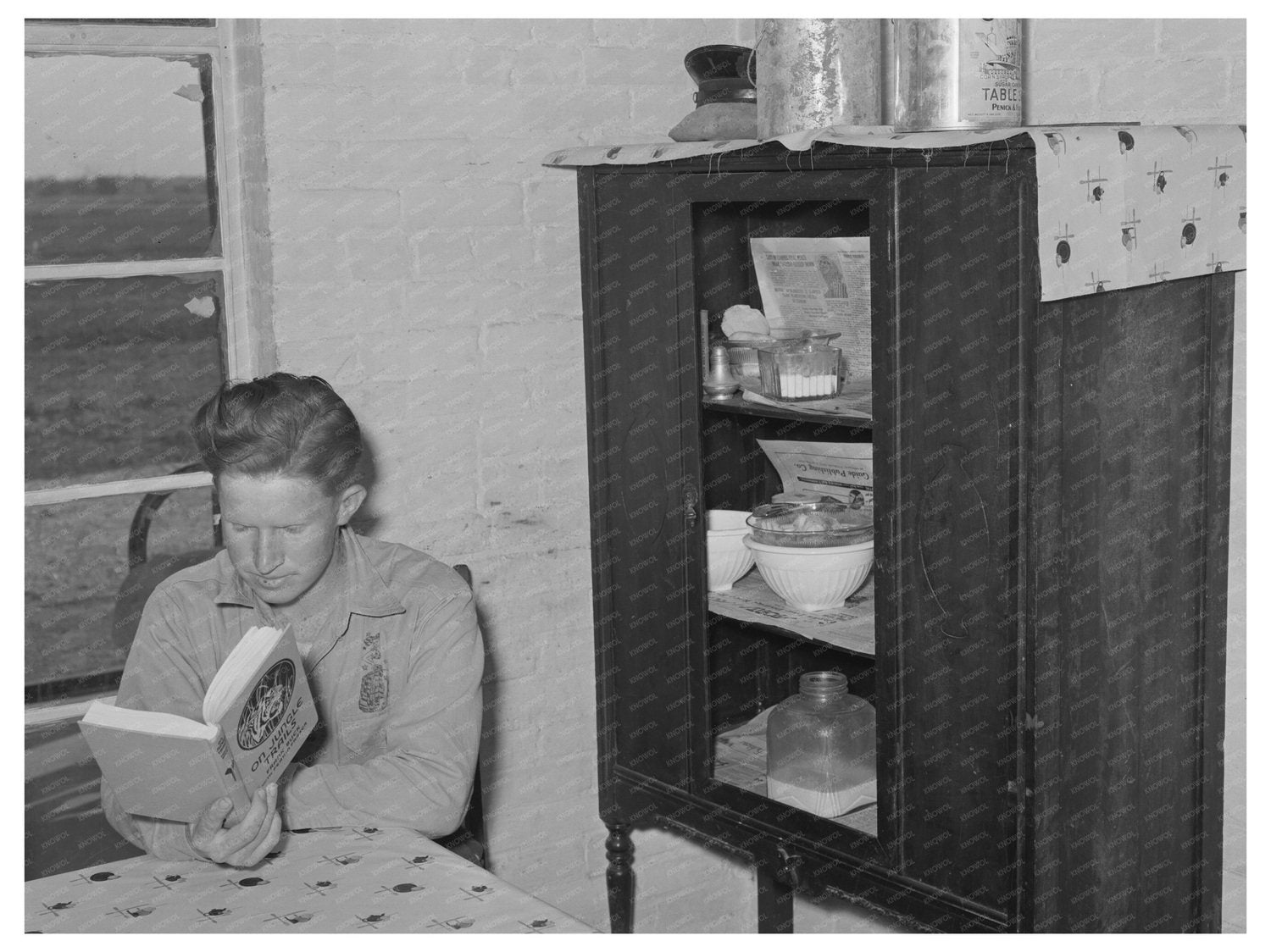 Vintage 1939 Photograph of Boy in El Indio Texas