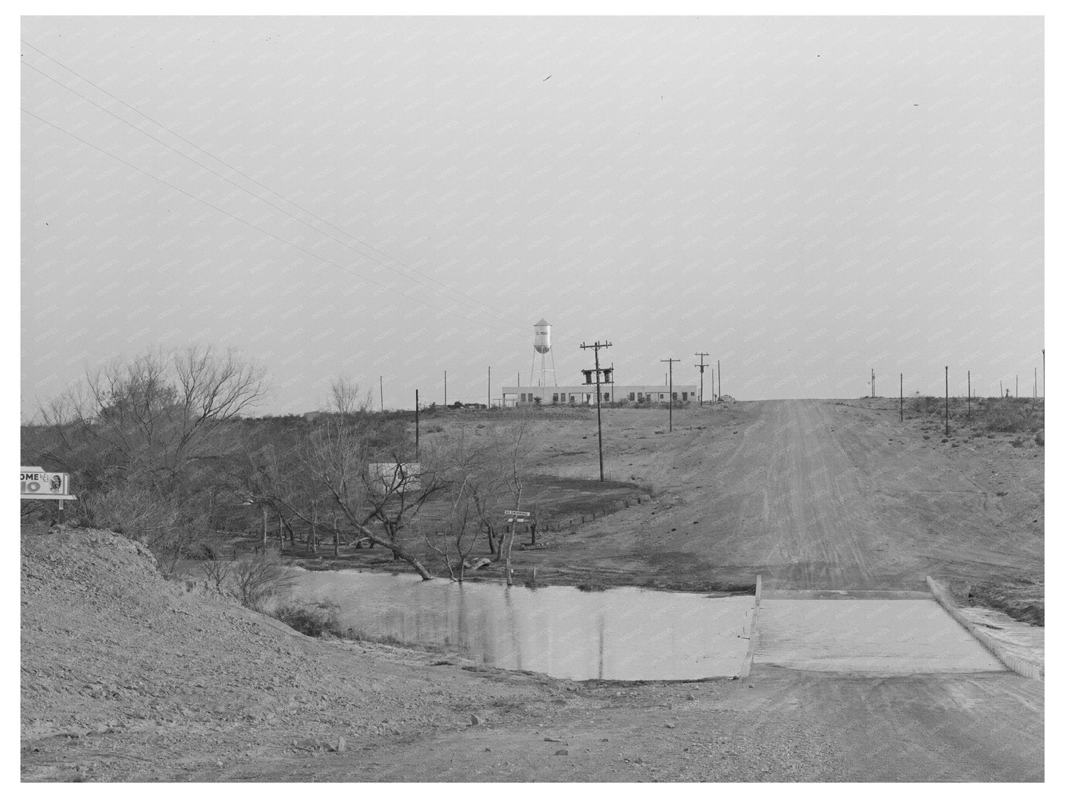 El Indio Texas Landscape March 1939 Vintage Photograph