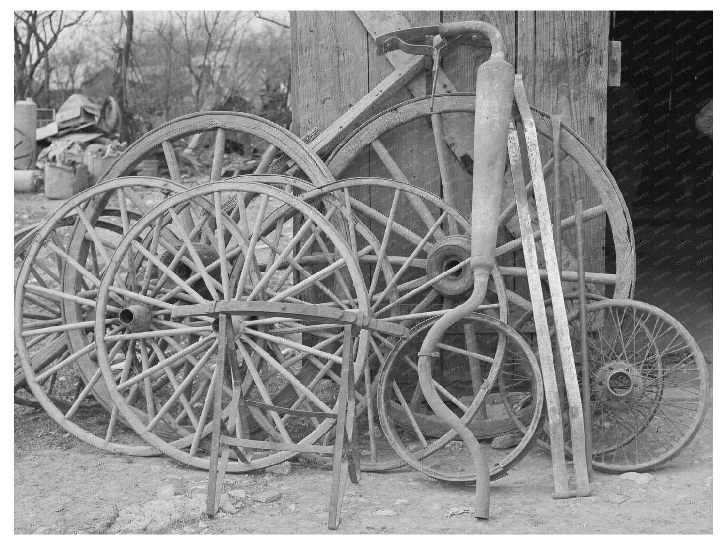 San Antonio Street Scene with Blacksmith Shop 1939