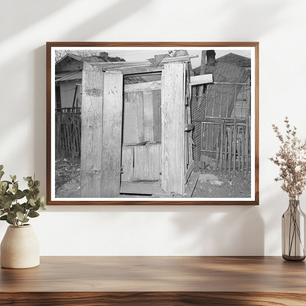 Privy and Corral in San Antonio Texas March 1939