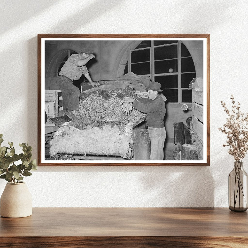 Vintage 1939 San Antonio Market Truck of Carrots and Onions