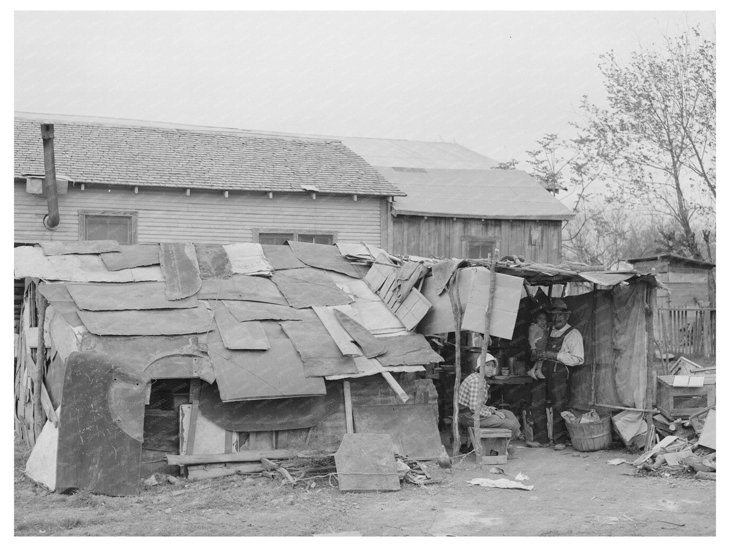 Squatters in San Antonio Texas 1939 Historical Photograph