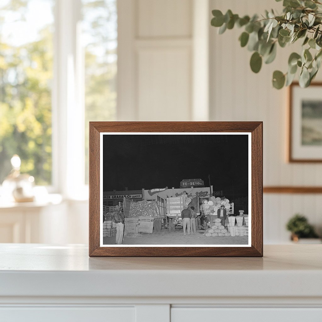 Vegetable Trucks at San Antonio Market March 1939