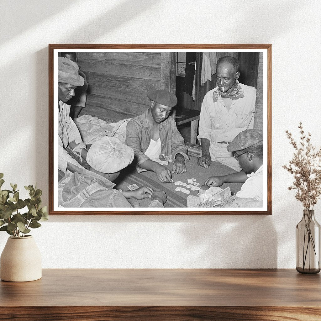 Poker Game in Strawberry Workers Bunkhouse April 1939