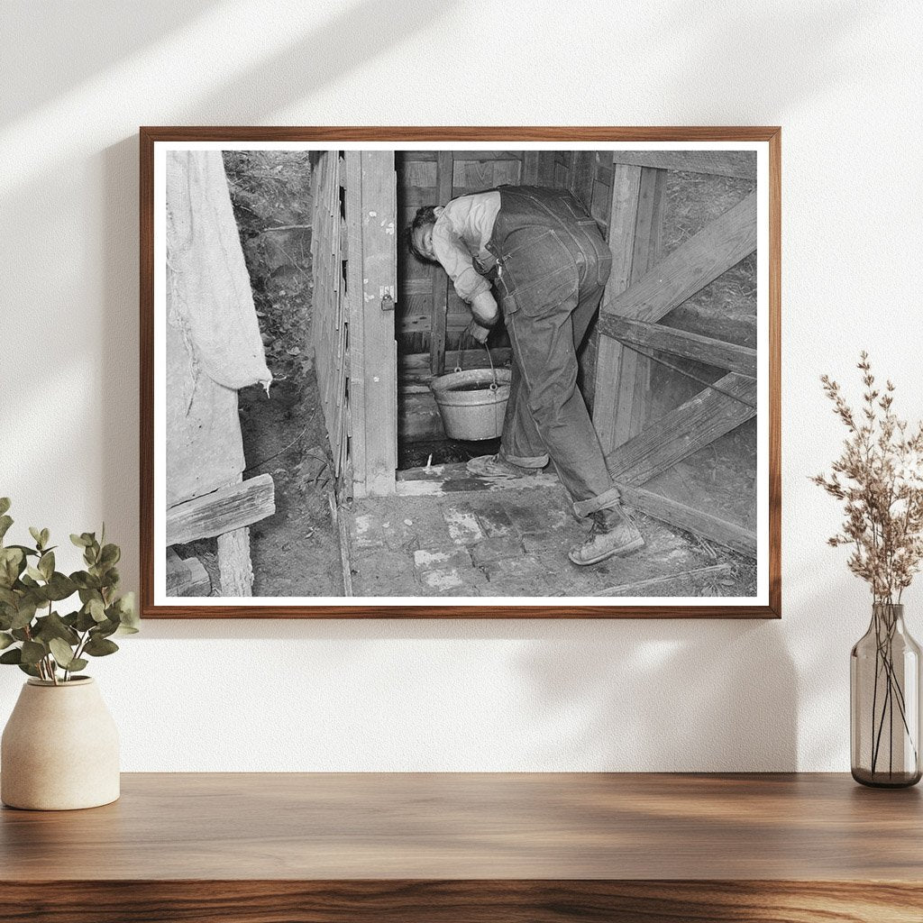 Vintage Scene of Well Water Dipping in Marshall Texas 1939