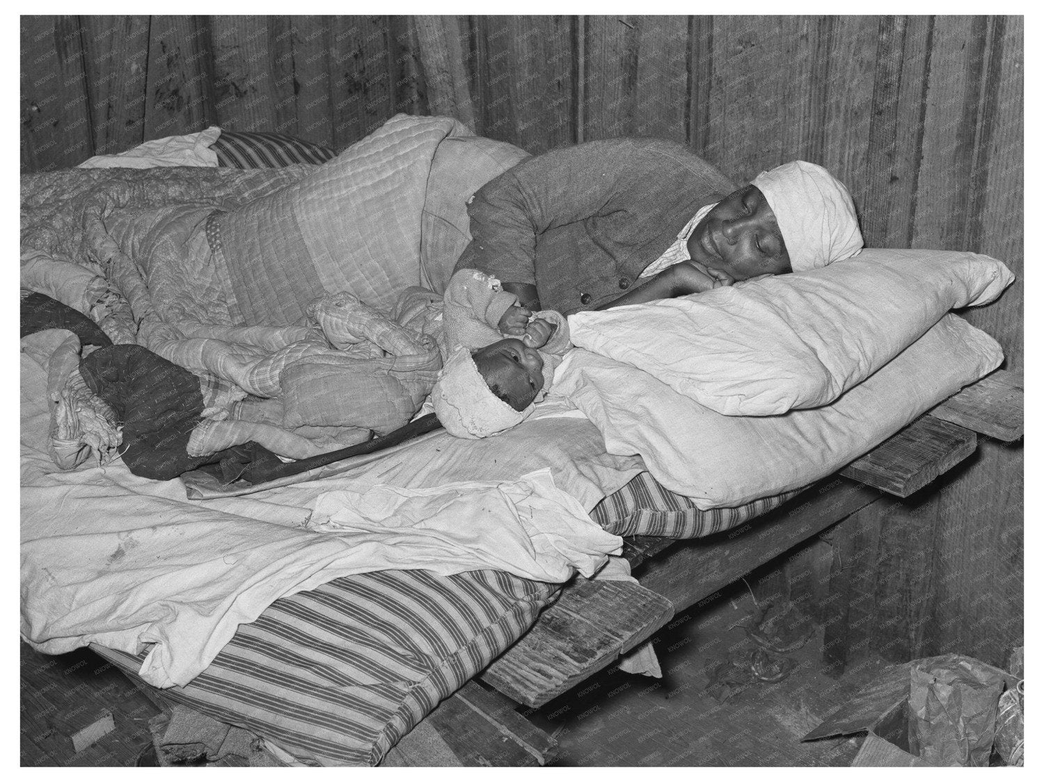 Mother and Baby in Louisiana Home 1939