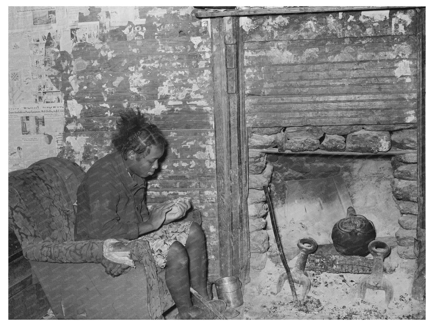 Wife of Farmer in Cabin Jefferson Texas April 1939