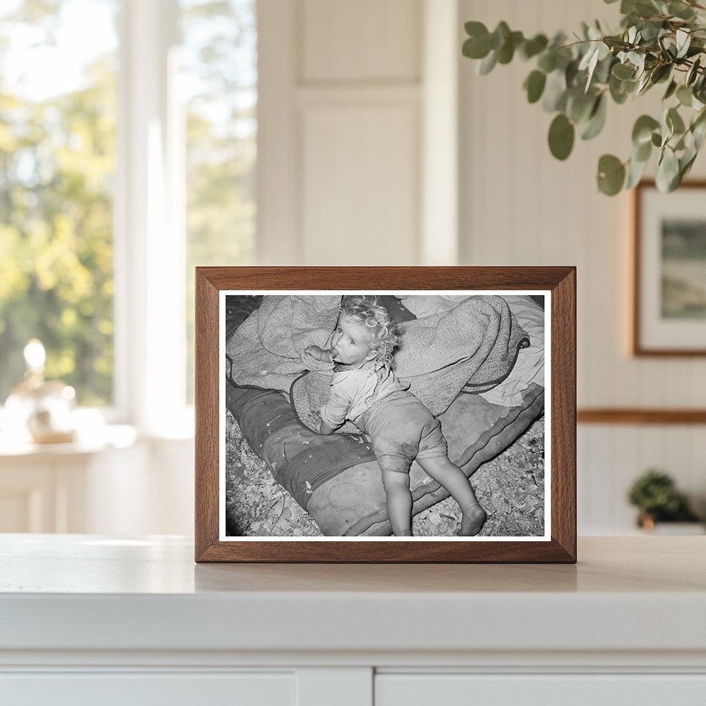Migrant Child Resting in Tent Hammond Louisiana 1939