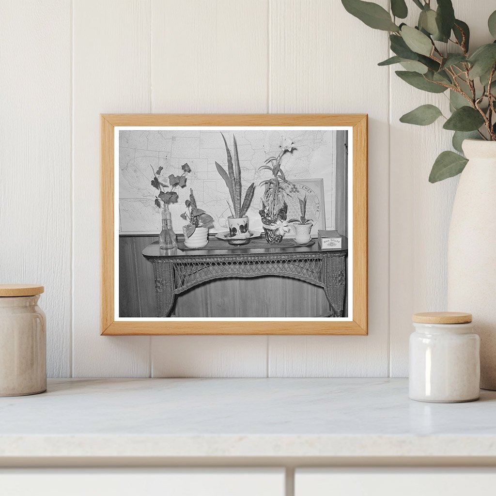 Vintage Flower Display in Hotel Lobby San Augustine 1939