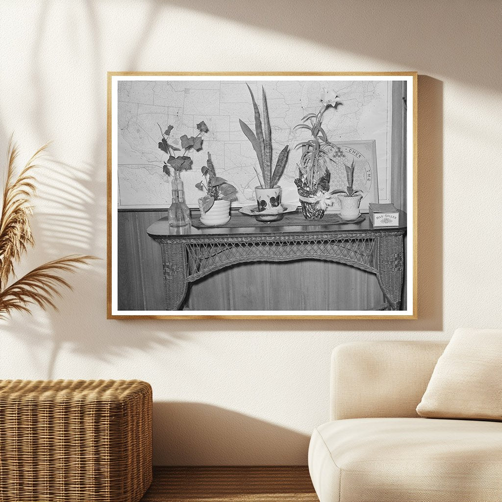 Vintage Flower Display in Hotel Lobby San Augustine 1939