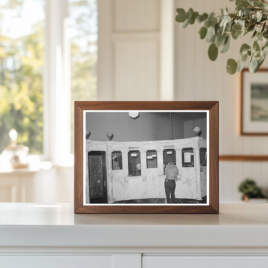 San Augustine Texas Bank Scene April 1939 Vintage Photo