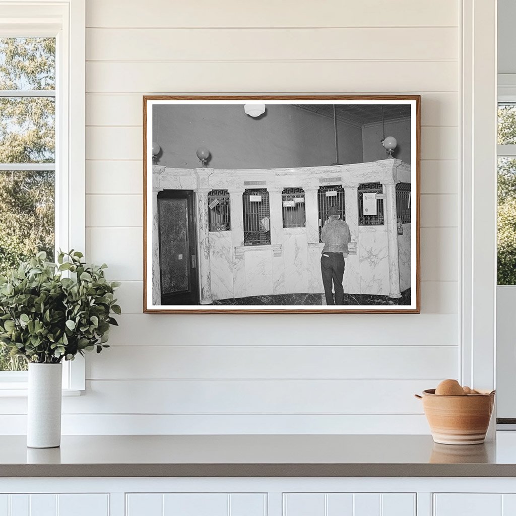 San Augustine Texas Bank Scene April 1939 Vintage Photo