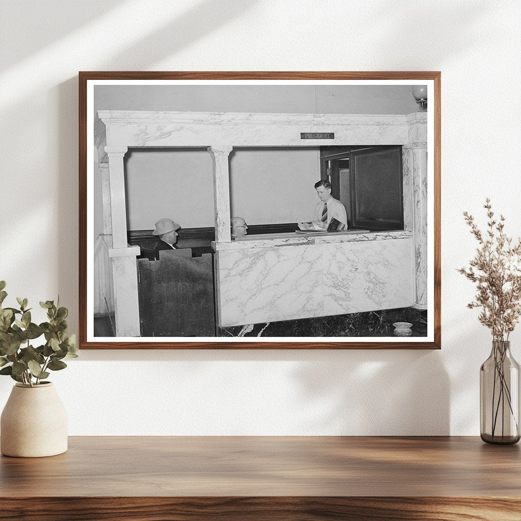 Presidents Office Bank Interior San Augustine Texas 1939