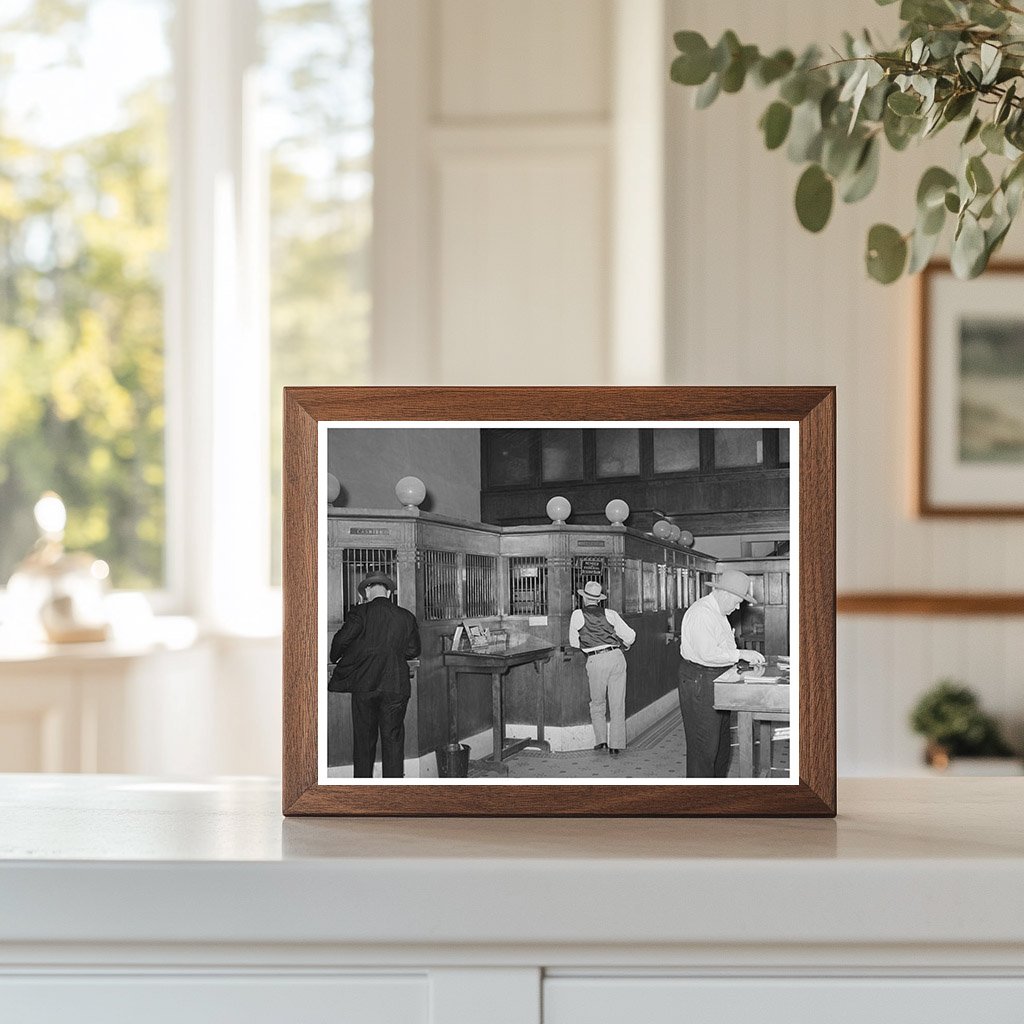 Vintage 1939 San Augustine Bank Interior Photograph