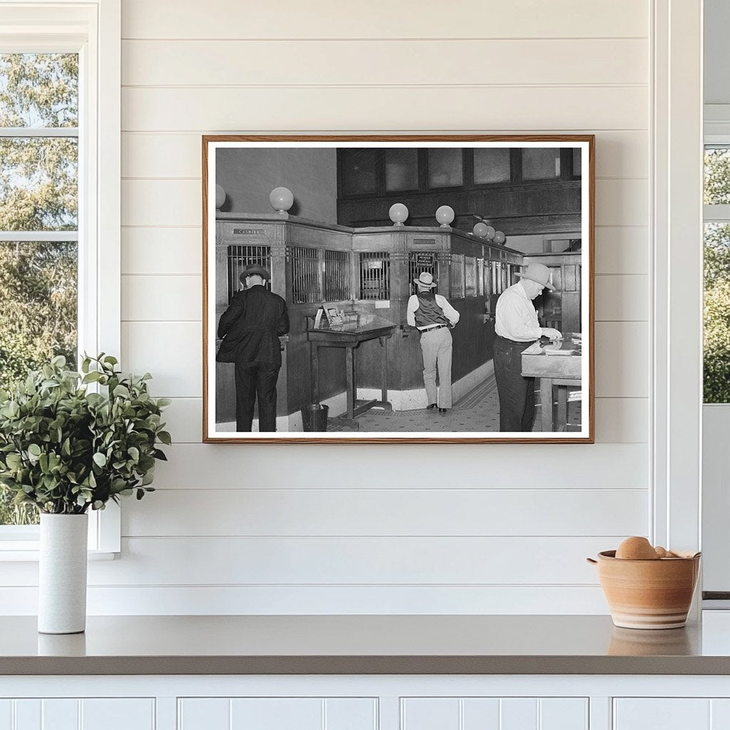 Vintage 1939 San Augustine Bank Interior Photograph