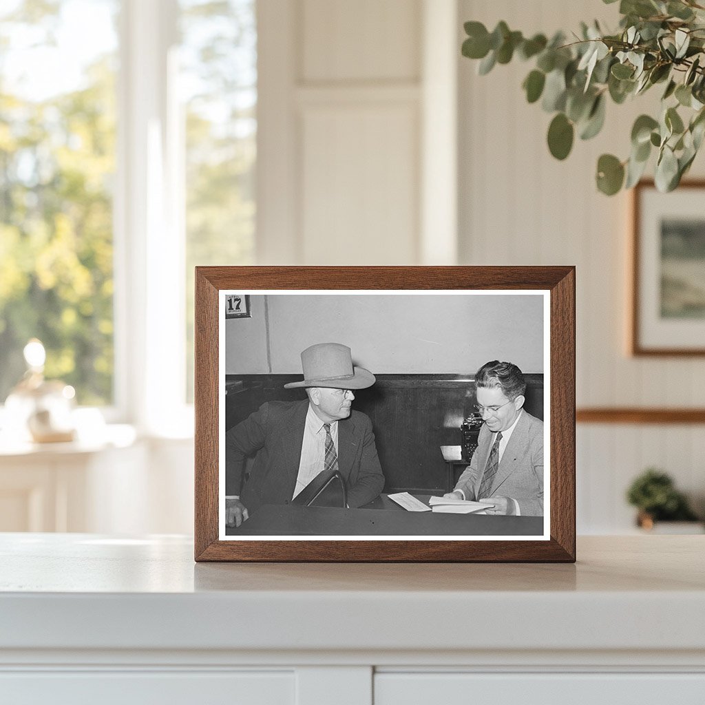 Sheriff and Bank Cashier in San Augustine Texas April 1939