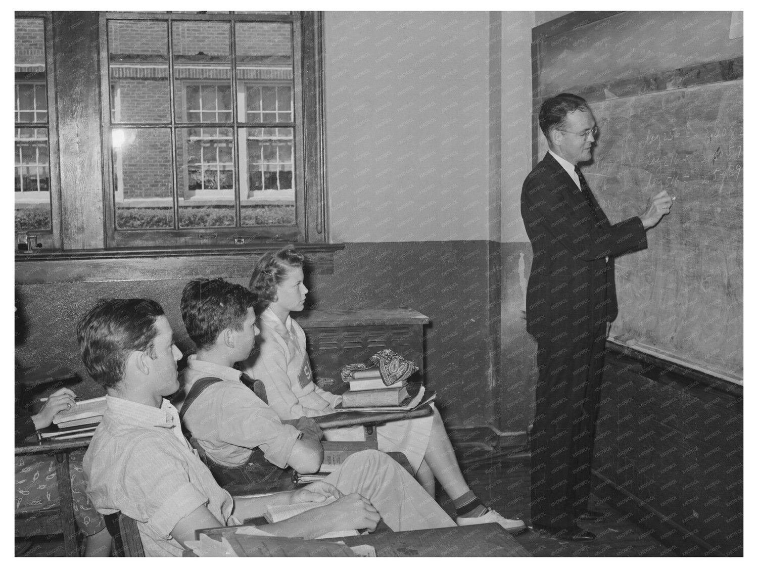 Trigonometry Class in San Augustine Texas April 1939