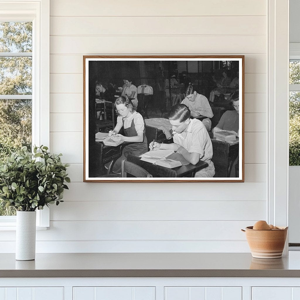 High School Students Study in San Augustine Texas 1939