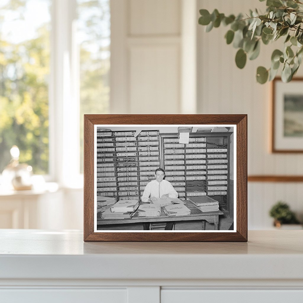 San Augustine County Clerks Office April 1939 Vintage Photo