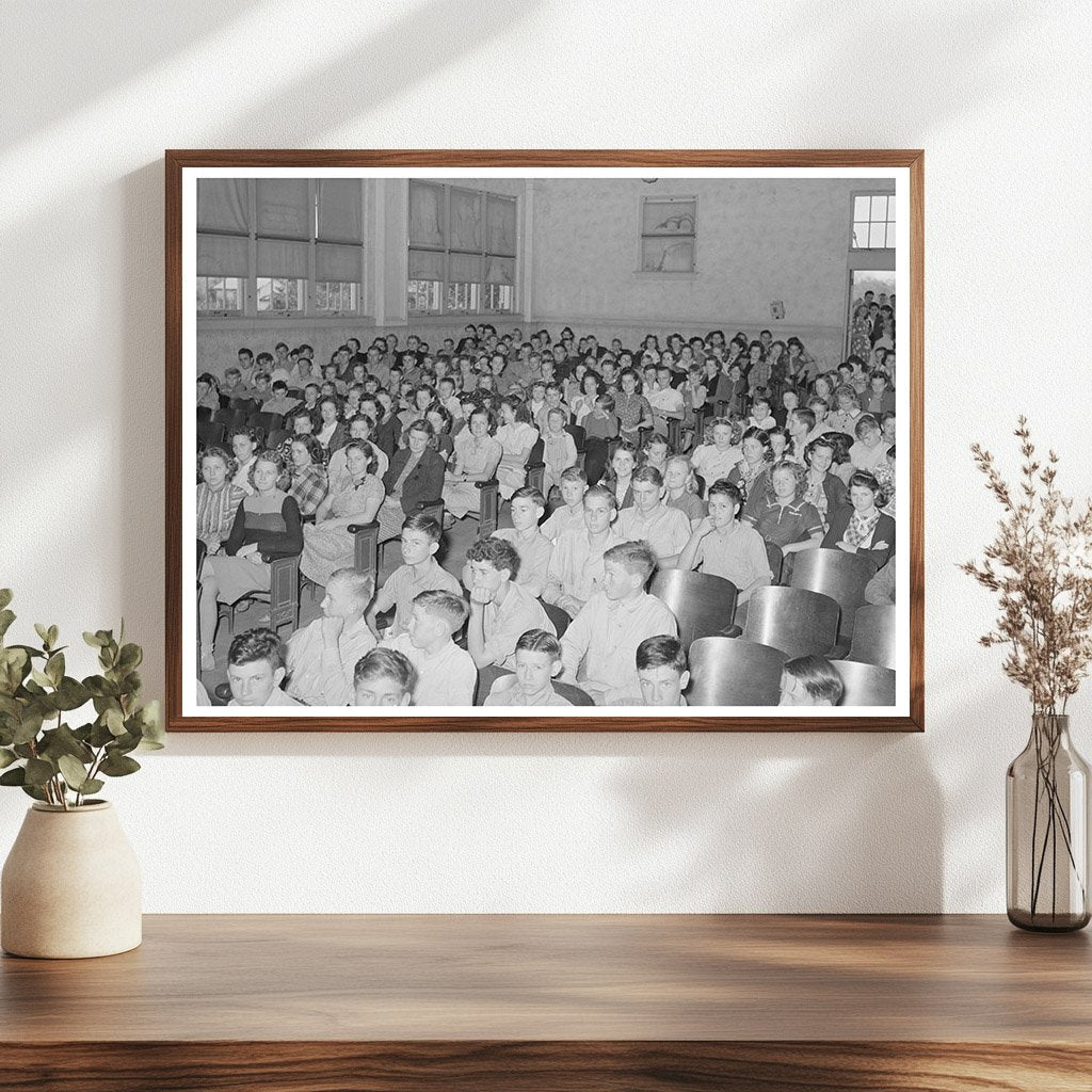 Schoolchildren in San Augustine Texas 1939 Vintage Photo