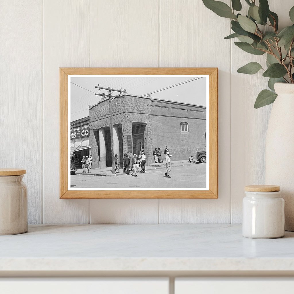 San Augustine Texas Bank Corner April 1939 Photo
