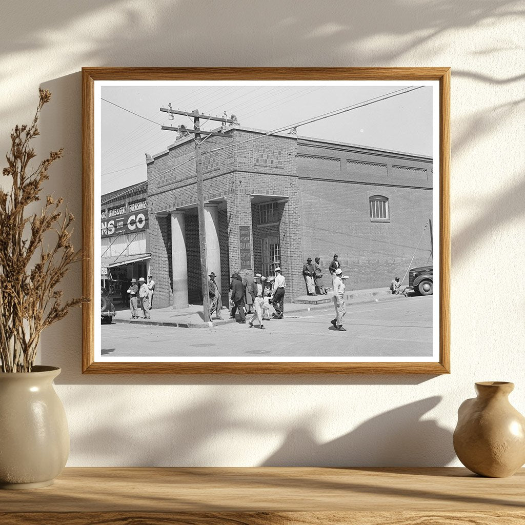San Augustine Texas Bank Corner April 1939 Photo