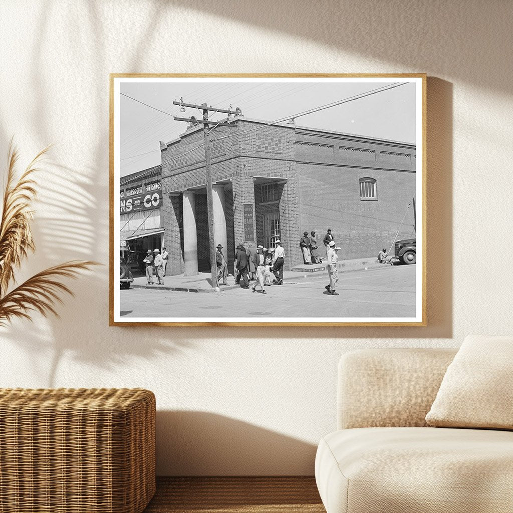 San Augustine Texas Bank Corner April 1939 Photo