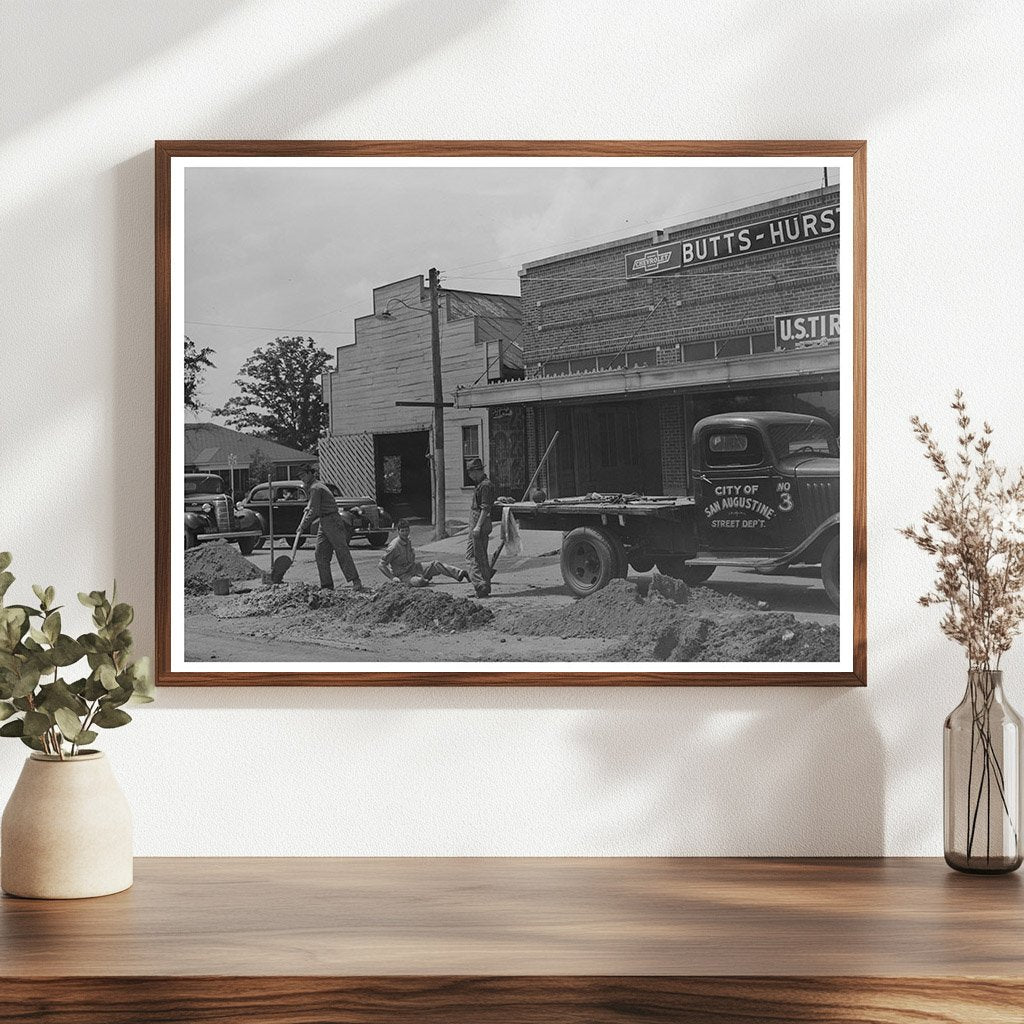 San Augustine Texas Street Repairs April 1939