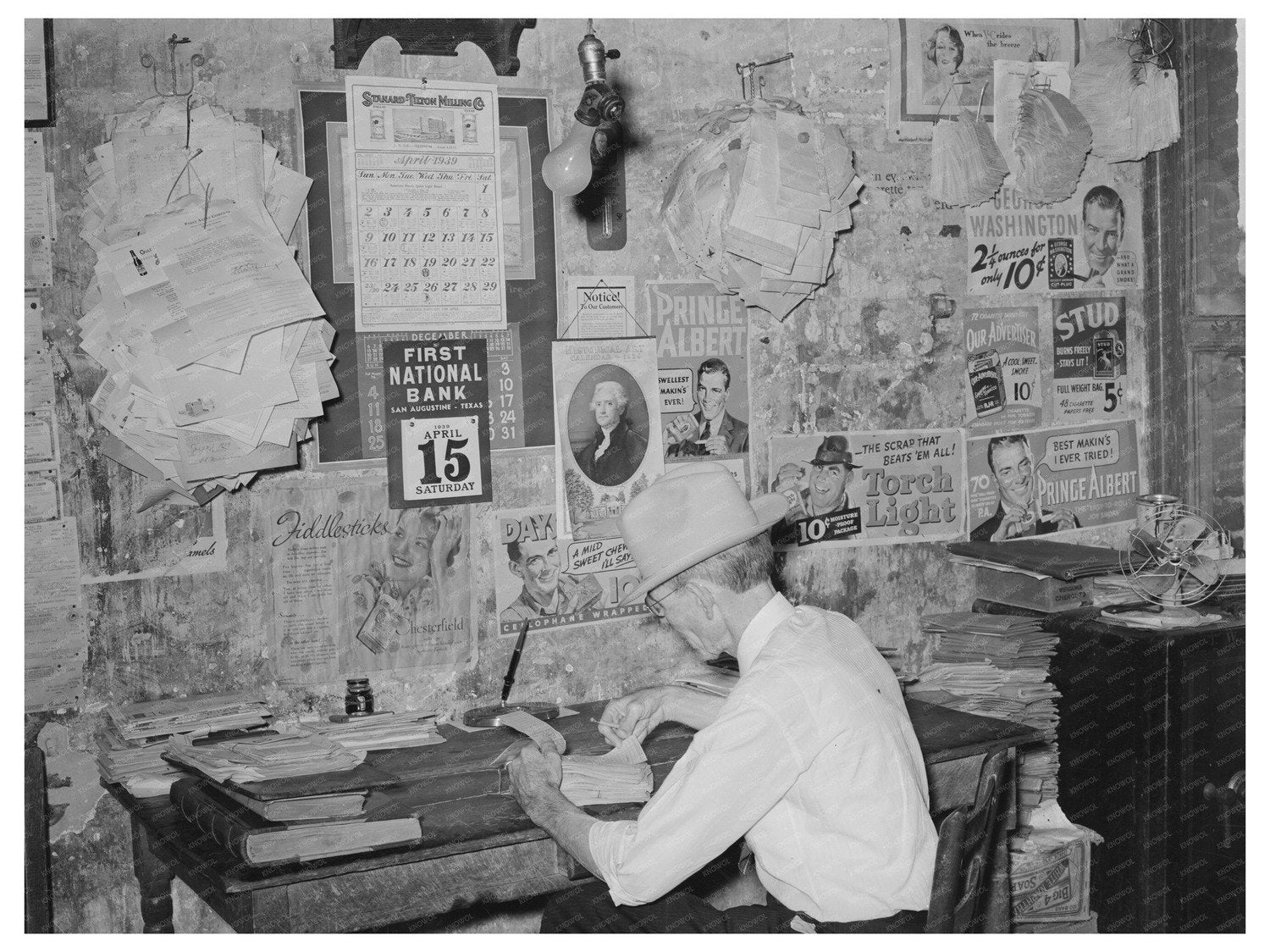 Vintage Grocery Store Owner San Augustine Texas 1939