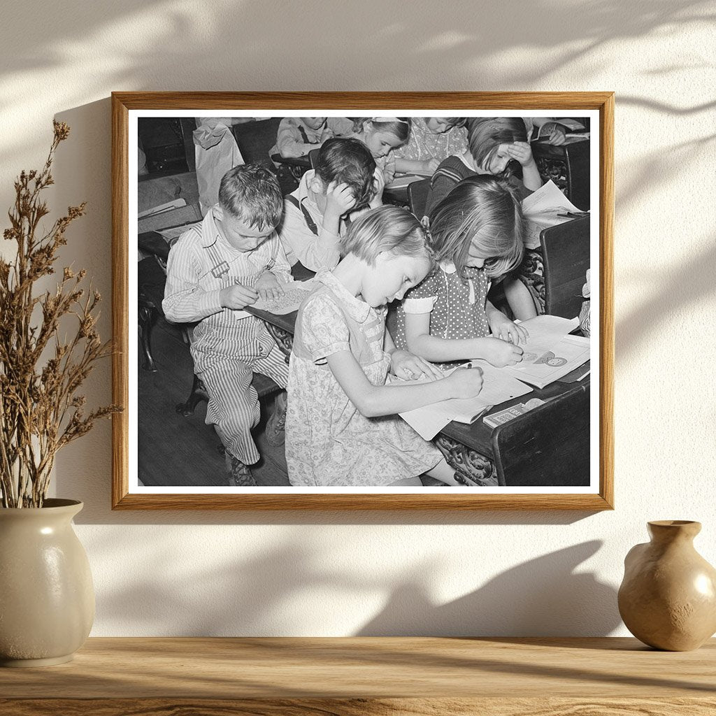 Grade Schoolchildren in Rural Texas Classroom 1939