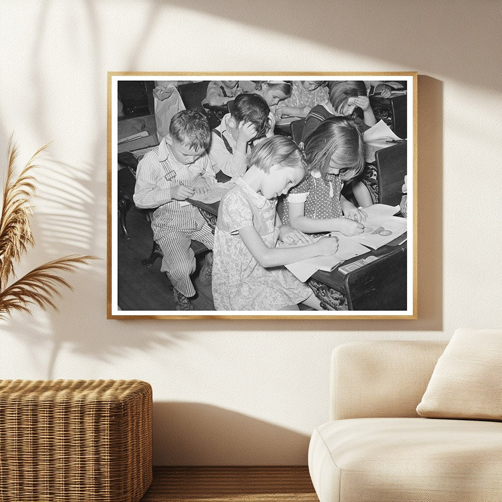Grade Schoolchildren in Rural Texas Classroom 1939