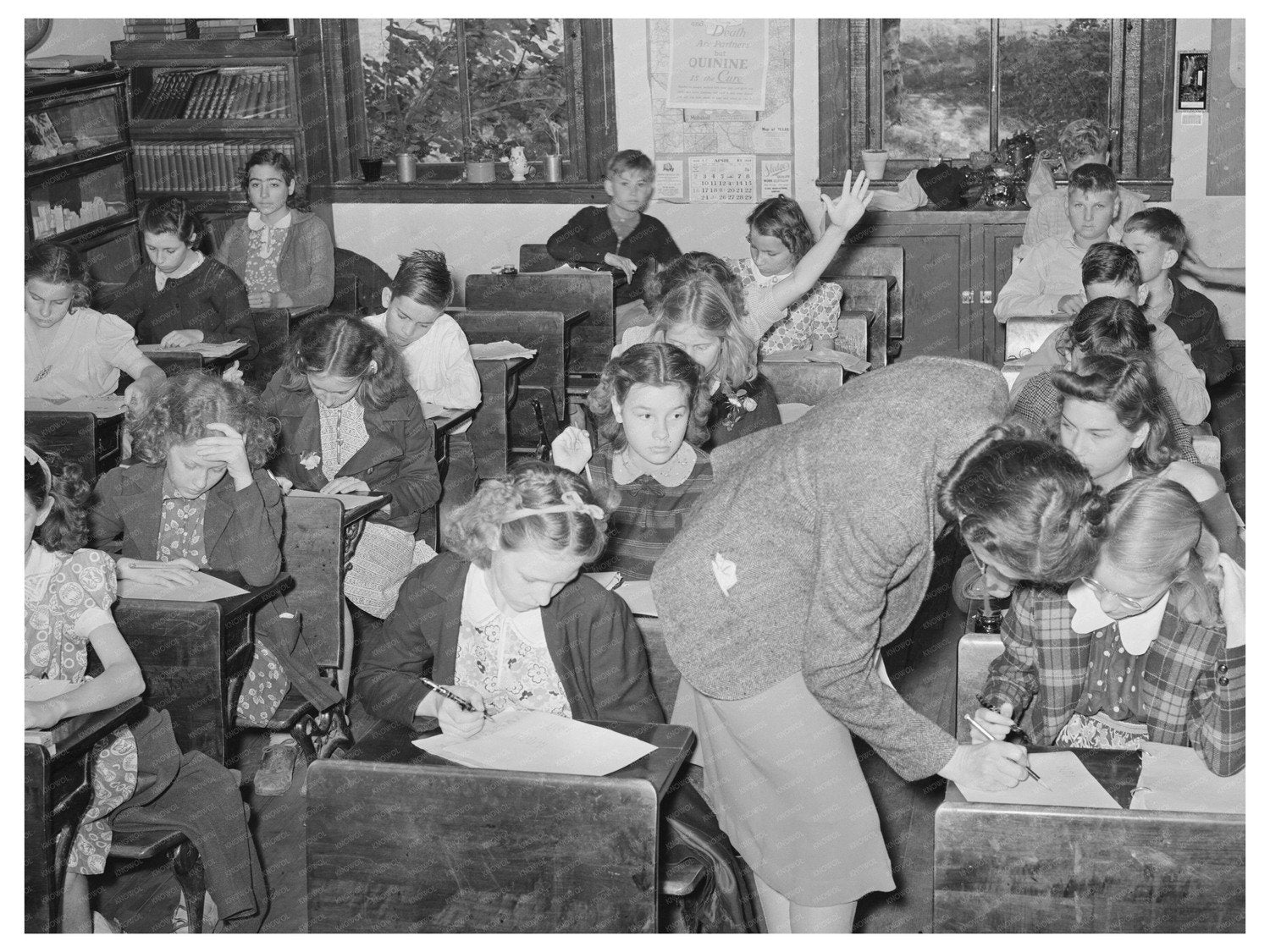 Grade School Classroom San Augustine Texas April 1939
