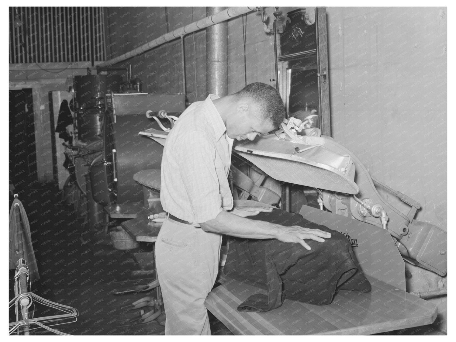 Vintage Tailor Shop Scene San Augustine Texas 1939