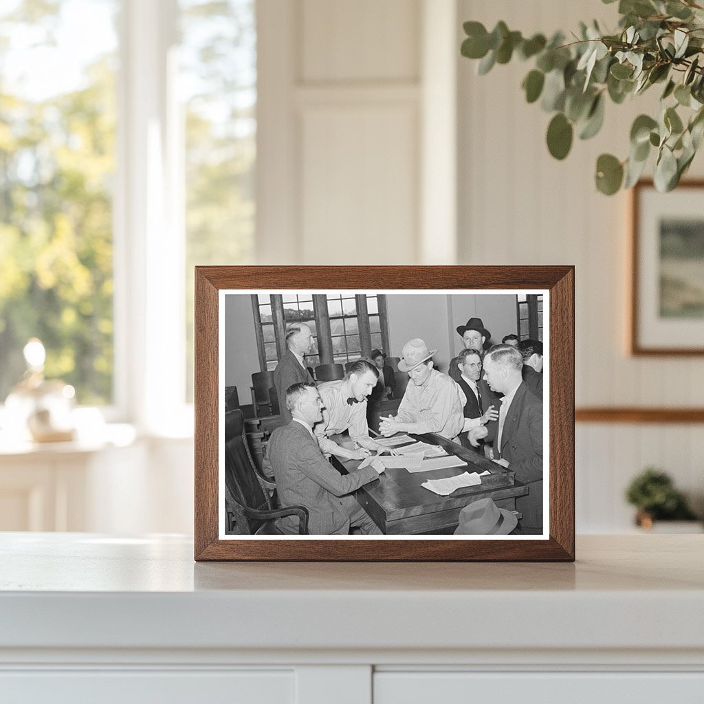 San Augustine County Judges Desk Discussion April 1939
