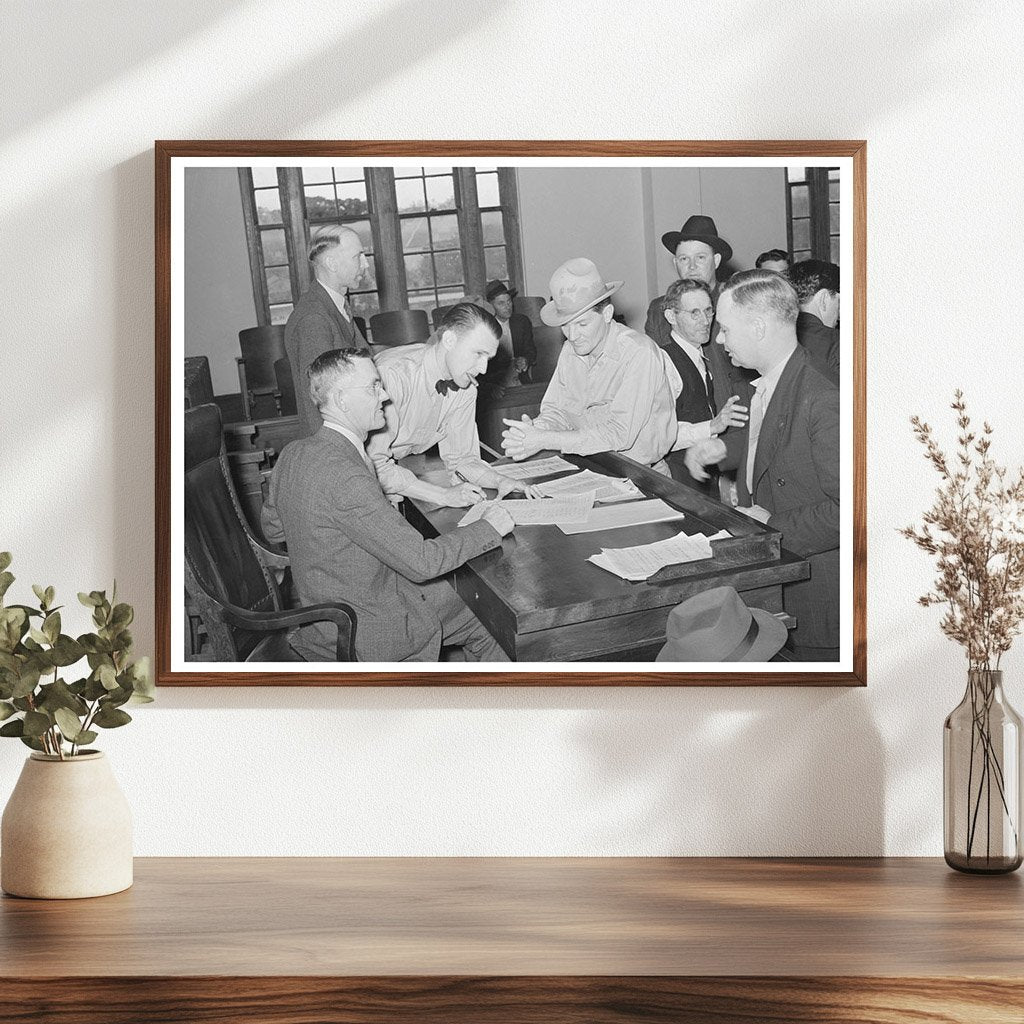 San Augustine County Judges Desk Discussion April 1939