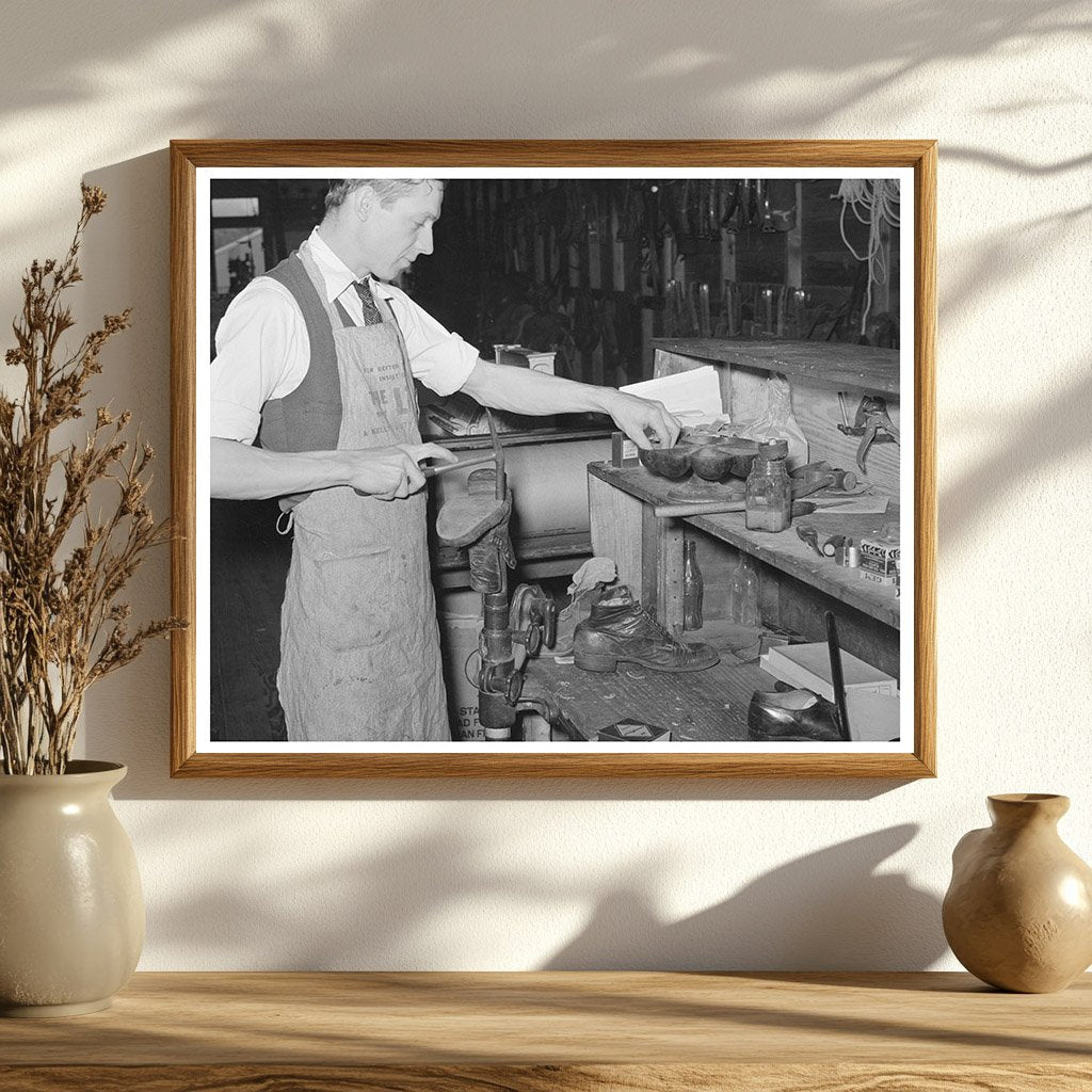 Shoe Repair Man in San Augustine Texas April 1939
