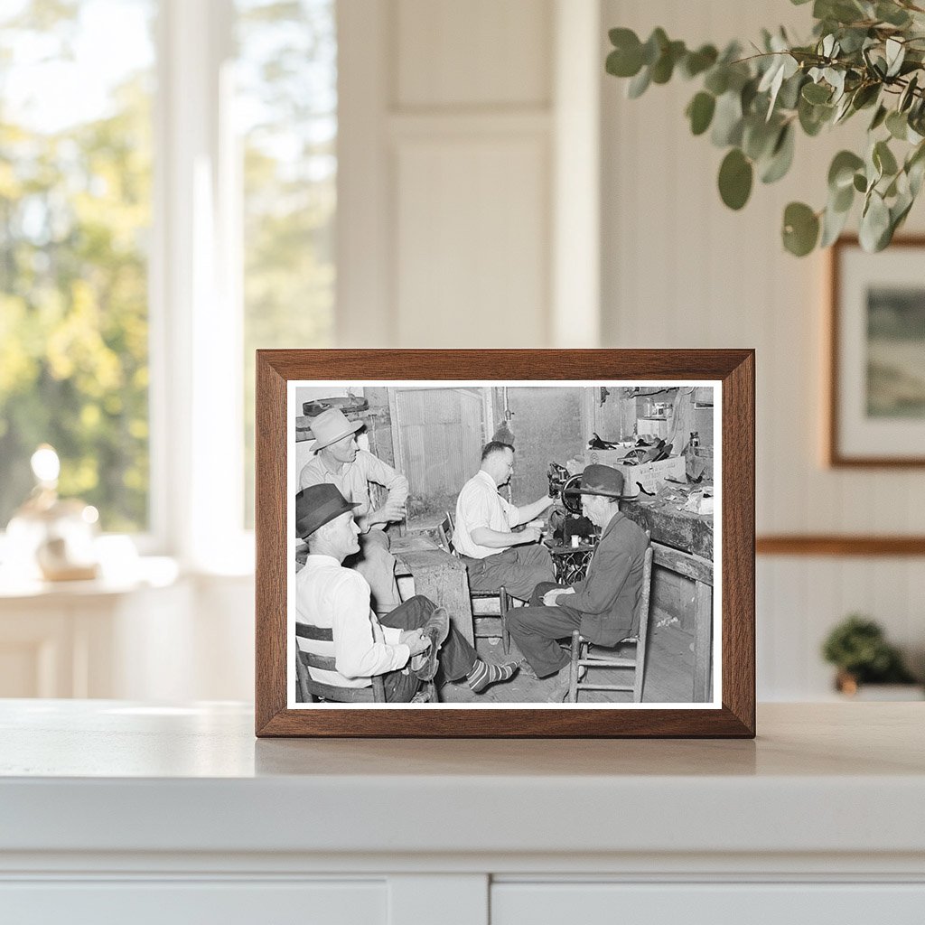Shoe Repair Shop in San Augustine Texas April 1939