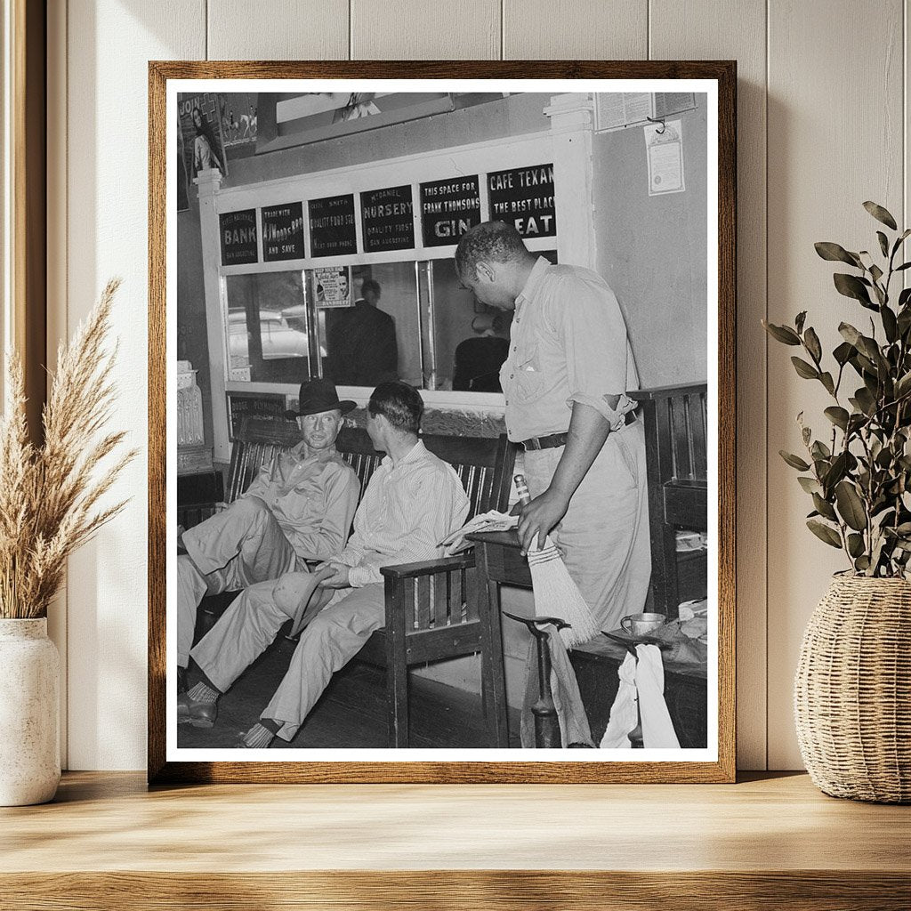 Barber Shop Scene San Augustine Texas April 1939