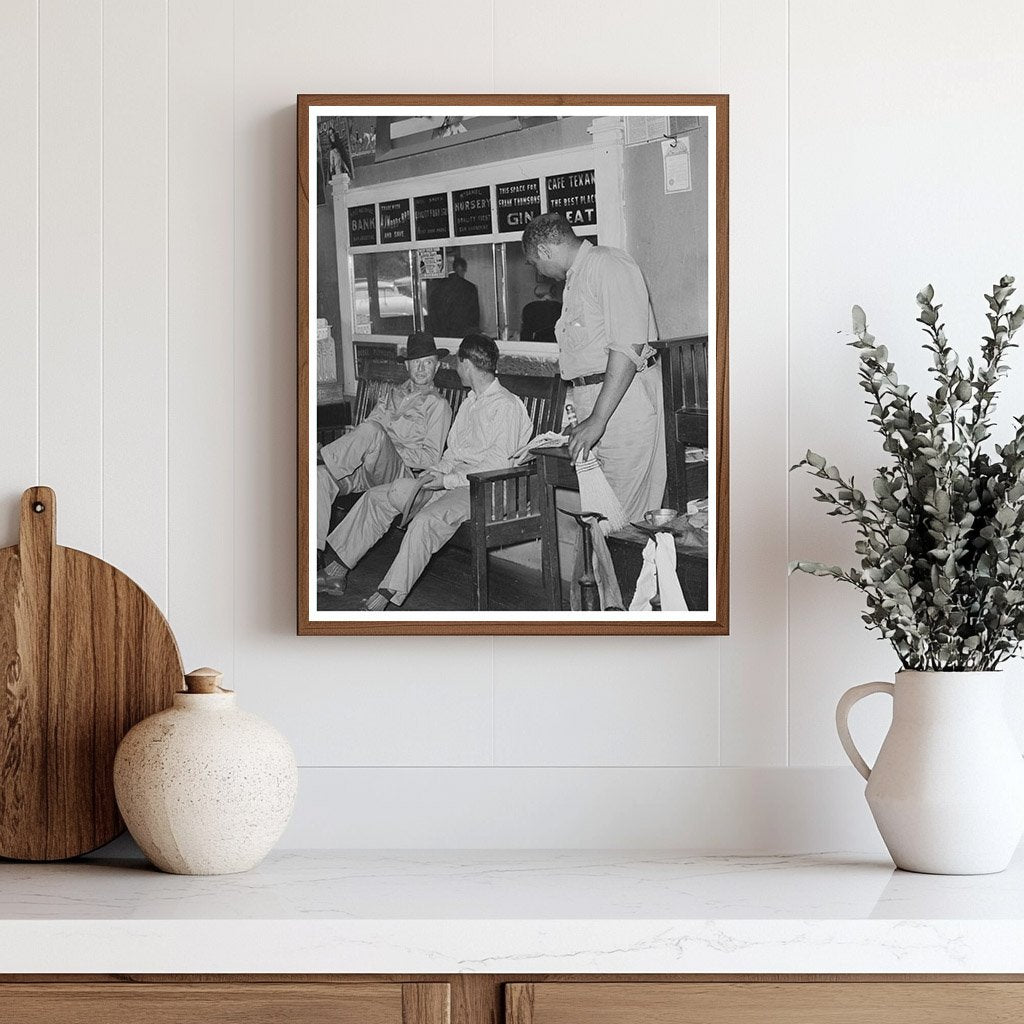 Barber Shop Scene San Augustine Texas April 1939