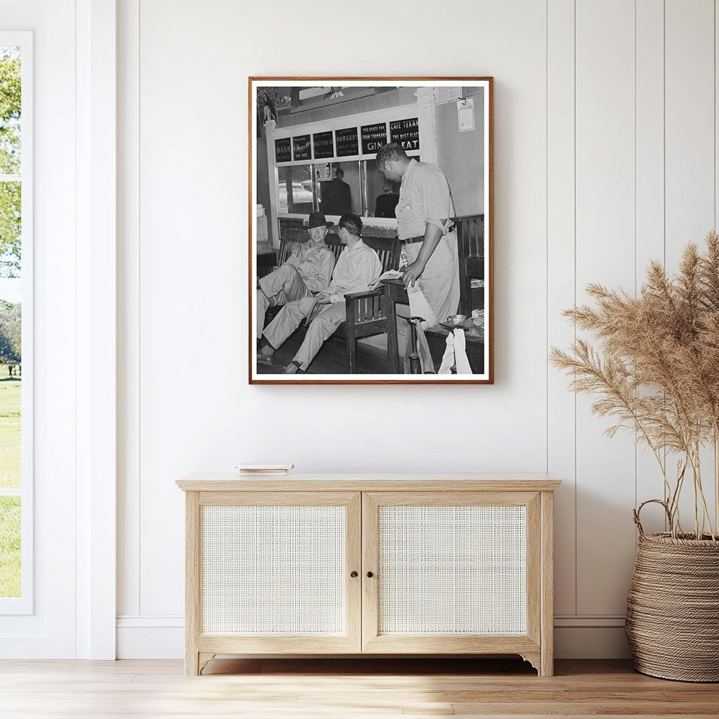 Barber Shop Scene San Augustine Texas April 1939