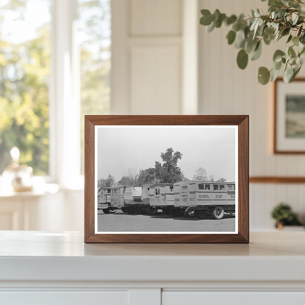 Vintage 1939 School Buses in Wells Texas