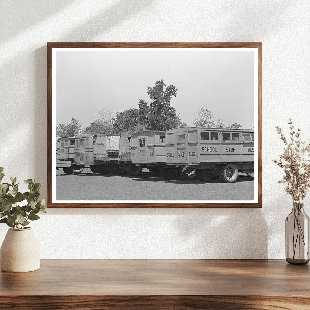 Vintage 1939 School Buses in Wells Texas