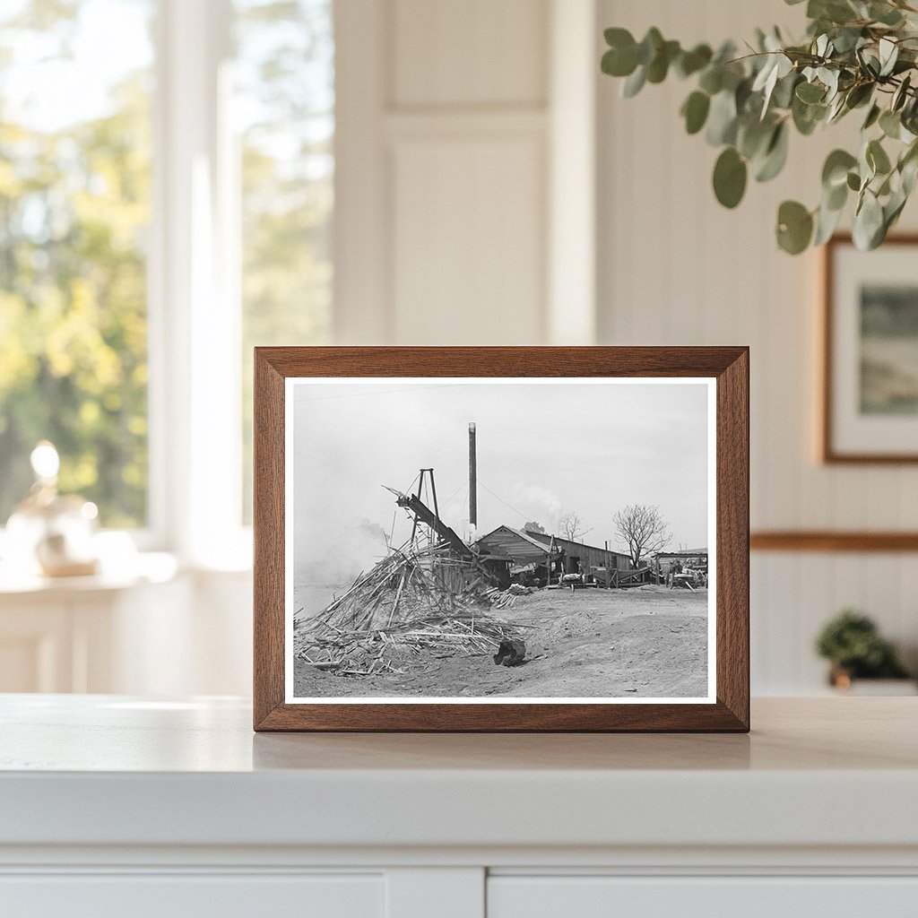 Wells Texas Sawmill and Waste Lumber Burn April 1939