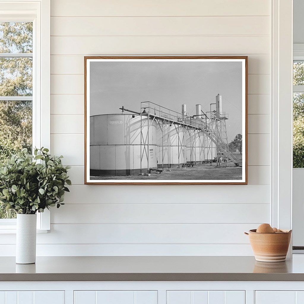 Kilgore Texas Oil Storage Tanks April 1939 Photo