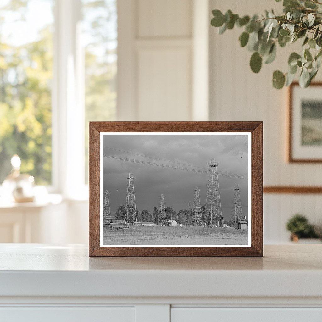 Kilgore Texas Oil Derricks April 1939 Vintage Image