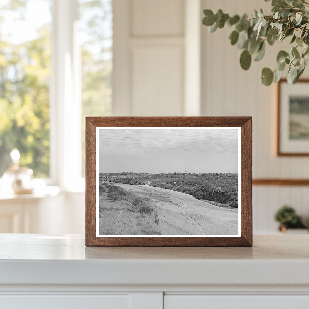 Wagon Tracks on Dry Colorado River Bed Texas 1939